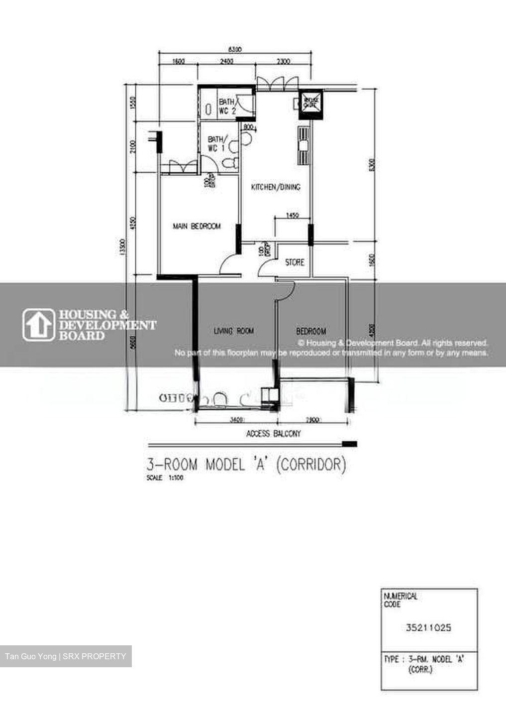 Blk 250 Tampines Street 21 (Tampines), HDB 3 Rooms #569166211